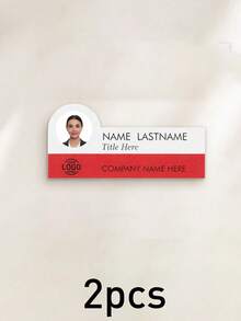 Custom Photo Name Badge, Personalized Employee Name Tag With Logo For Office, Clinic, Hospital, Restaurant & Business, Modern Professional ID Badge, Customized Staff Name Plate, Customizable Workwear Accessory, Appreciation Gift, Holiday Gift - Style a - View 20