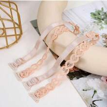 6pcs Heart Lace Water-Soluble Embroidered Bra Straps, Replacement Bra Accessories, Versatile Wide & Narrow Back Straps, Suitable For Daily Dresses - A - View 5