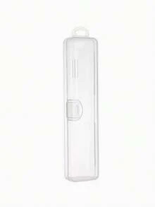 1-Paquete Caja de Almacenamiento Portátil para Cepillo de Dientes de Viaje - transparente - Ver 7