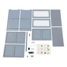 kangten Kitchen Countertop Storage Cabinet, Modern Storage Cabinet W/ 2*Doors - Grey - View 7