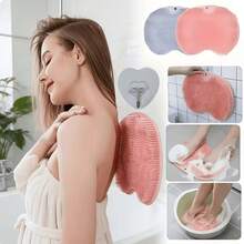 1PC Multi-Function Large Size Silicone Suction Cup Wall-Mounted Bathroom Massage Pad, Foot And Back Massager, Bathroom Anti-Slip Mat, Exfoliating And Descaling Tool, Home Cleaning Massage Brush - Multicolor - View 1
