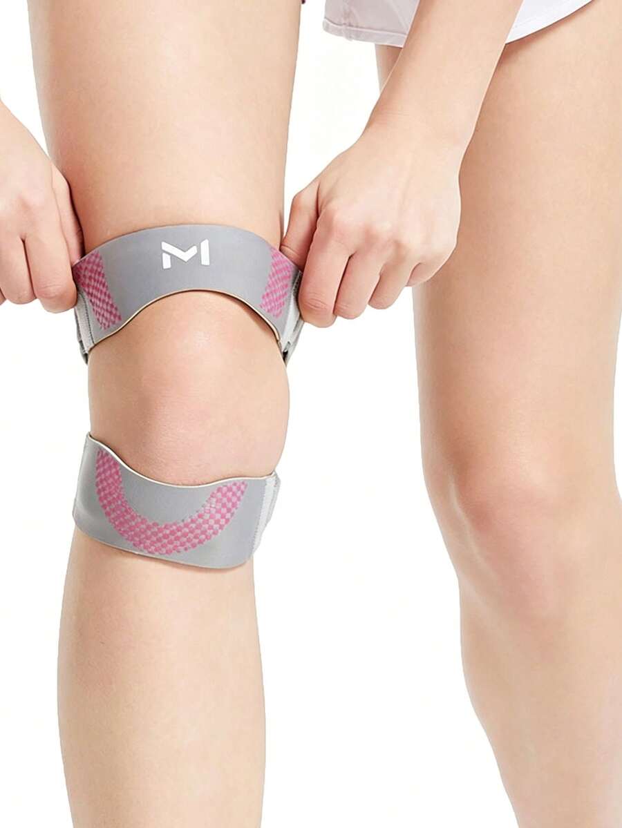1pc Adjustable Patella Strap, Sweat-Absorbent Knee Band For Running, Basketball, Jump Rope, Fitness - Multicolor - View 1
