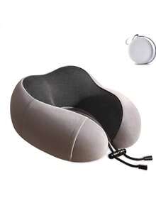 1/2pcs U-Shaped Memory Foam Neck Pillow, Multiple Options, Portable Travel Nap Pillow, Slow Rebound Neck Pillow, Office Nap Essential, Airplane Travel Neck Pillow, Detachable Machine Washable, With Storage Bag, Neck Support, Slow Rebound Support Travel Pillow - Multicolor - View 7