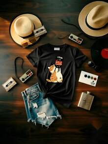 Men T-Shirts - 黑色 - 查看 1