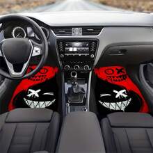Juego de Alfombrillas para Coche de Fantasma de Anime de Halloween: 2 piezas/4 piezas, Duradero Antideslizante Fácil de Limpiar, Adecuado para Todos los Modelos de Coche - A - Ver 3