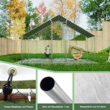 Run With Safety Lock And Waterproof PE Cloth, Metal Small Animal Enclosure For Chickens, Rabbits And Other Small Animals - 3 X 1, 5 X 2m - View 6