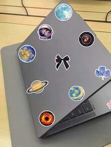 50 Stück, Die Universum Himmelskörper Aufkleber, PVC Material, Kreatives und ästhetisches Design Aufkleber, geeignet für Handyhüllen, Tablets, Laptops, Koffer, Autos, Notizbücher, handgeschriebene Tagebücher, Sammelalbum Zubehör, Schulbedarf - 50 Stück - Übersicht 7