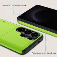 Galaxy S23 S22 S21 S20 S24 S25 FE S24 Ultra Plus A55 A56 A36 A16 A17 錢包卡槽手機殼 防震防摔保護殼 - 綠色 - 查看 5