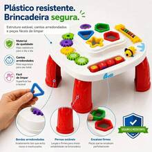 Play Time Educational Table Children's Activity Table Cotiplas - Đỏ - Xem 2