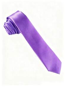 1/2pcs Solid Color Versatile Narrow Hand-Tied Tie, Simple Retro Style Tie - Multicolor - View 9