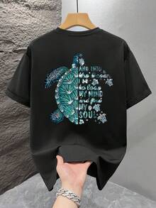 Men T-Shirts - 黑色 - 查看 2