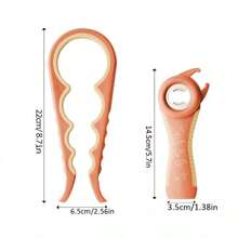Multifunctional Can And Bottle Opener Suitable For People With Arthritis; Designed For The Elderly, Children, Women, And Those With Limited Hand Strength; A Versatile Kitchen Tool (Orange). - View 3