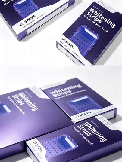 OBOVAY 2/6/14/28 Teeth Whitening Strips, Deep Cleaning, Stain Removal, Whitening, Teeth Whitening Care Product Suitable For Home Use, Can Remove Teeth Stains And Discoloration, Especially Coffee And Tea, Effective Teeth Whitening And Oral Care Strips