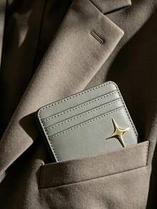 Porte-cartes avec patch étoile croisée, portefeuille à fermeture éclair pour cartes de crédit, portefeuille de mode haut de gamme, sac de rangement multi-fentes pour cartes, étui à cartes de mode pour femmes, également pratique pour les hommes pour ranger les cartes bancaires et les cartes d'identité, essentiel pour la rentrée scolaire et les voyages, cadeau unique pour la fête des enseignants, cadeau d'anniversaire, cadeau de vacances, cadeau de fête, cadeau de vacances, cadeau de mariage, cadeau de rentrée scolaire - Multicolore - Voir 6