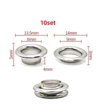 10/30/50 Set Metal Eyelet With Washer Grommet Ring Air Hole Rivet For Leather Bag Shoes Belt Cap Clothes - A - View 66