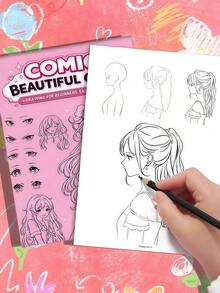 1pc Manga Girl Line Art Practice Drawing Book, Detailed Drawing Guide Specially Prepared For Beginners, Help You Learn To Draw Cute And Adorable Manga Characters, Suitable For All Ages Manga Lovers, Zero Foundation, Anime Enthusiasts, Holiday, New Year, Birthday Party First Choice Gift - Multicolor - View 7