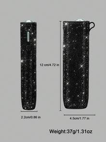 BLBLBL 1SET (1pc Protective Case + 1pc Disassembly Tool) Multi-Color Solid Color Sparkling Rhinestone 360° Artificial Diamond With Large Hanging Hole Luxury Electronic Cigarette Protective Shell FOR IQOS ILUMA I ONE/ILUMA ONE; Suitable For Daily Protection Of Your IQOS Lrma I-One, The Diamond Sparkling Features Are Even More Prominent Under Brilliant Lights And Sunlight! More High-End As A Gift - Diamond Version - View 4