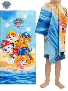 1pc Ultra Soft Bath Towel/Pool Towel/Beach Towel, 58" X 28", Paw Patrol Blue - Multicolor - View 8