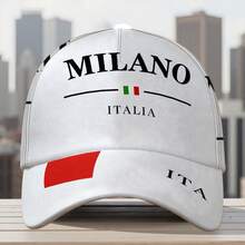 1 Milan Italy Printed Duckbill Cap - Full-Printed Dome Sports Cap With A Curved Brim, Lightweight And Suitable For Everyday Casual Wear - Mixed Colors - View 2