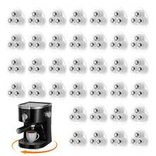 36-PCS 3.5X1.2CM Self-Adhesive Ball Casters Mini 360° Rotating Sticky Wheels - White - View 2