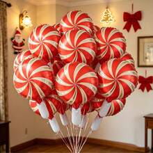 Round Windmill Candy Shaped Foil Balloon, Christmas Party, New Year Celebration, Home Decor, Photo Prop - Multicolor - View 2