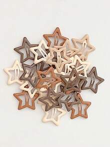 10/30/50/100PCS-Colorful Star Hair Clips, Suitable For Baby Bangs And Side Hair, Fashionable And Versatile Hair Accessories For Outings, Best Gift Choice For Children - Multicolor - View 4