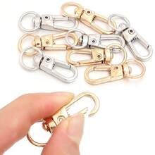 5pcs/Pack Metal Hook Clasp Zinc Alloy Blank Plate Buckle 13X32mm Keychain Pendant DIY Jewelry Accessories Phone Charm Connector Universal Swivel Hook - Hook and Clasp - View 4