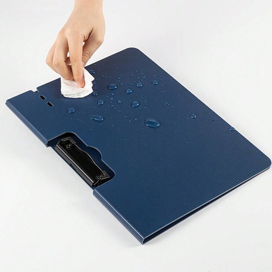 2/1 pieza Carpeta con portapapeles, tamaño A4, carpeta individual que puede contener 100 hojas de papel, hecha de material impermeable, dispositivo portátil de almacenamiento de documentos, adecuado para oficina de enfermería, escuela, hogar y escenarios de reuniones - Multicolor - Ver 1