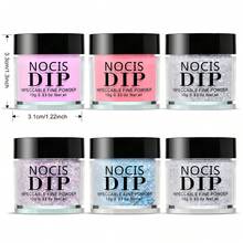 NOCIS 6色浸粉美甲套組－壓克力浸粉套組，適合DIY美甲，春夏馬卡龍色調，長效持久配方，無需UV燈 - 彩色 - 查看 5