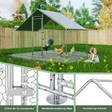 Run With Safety Lock And Waterproof PE Cloth, Metal Small Animal Enclosure For Chickens, Rabbits And Other Small Animals - 3 X 1, 5 X 2m - View 5