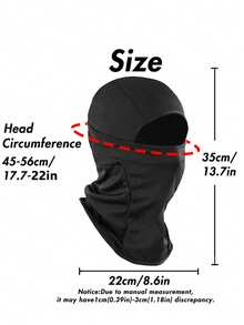 1/2/3/4/5pcs Pure Black Breathable Mesh Balaclava, Windproof Dustproof Full Face Helmet Liner Mask, Motorcycle Riding Neck Warmer Headwear, Suitable For Cycling And Outdoor Use - Multicolor - View 5