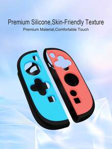 Compatible With Switch2, 2pcs Split Controller Protective Covers, Dual-Color Curved Textured Design, Anti-Slip, Anti-Sweat, Anti-Scratch, Enhanced Grip, Color Box Packaging - View 3