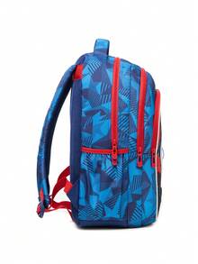 Ensemble de 3 pièces de sac à dos patchwork brodé de football mignon et à la mode pour enfants, avec un espace ample pour ranger les fournitures scolaires de votre enfant, un motif exquis, utilisant les couleurs préférées des enfants, convient pour l'école, les sports de plein air ou les voyages, cadeau d'anniversaire de vacances parfait pour les enfants, combinaison de sac à dos décontracté - bleu de football - Voir 10