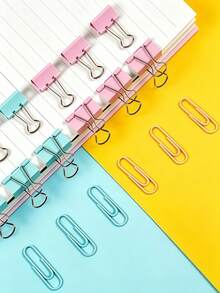 1 Set Multi-Function Paper Clips, Binder Clips, Push Pins, And Butterfly Clips Combination Set, Suitable For Office And Study Folders - Sets - View 3