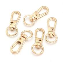 5pcs/Pack Metal Hook Clasp Zinc Alloy Blank Plate Buckle 13X32mm Keychain Pendant DIY Jewelry Accessories Phone Charm Connector Universal Swivel Hook - Hook and Clasp - View 10