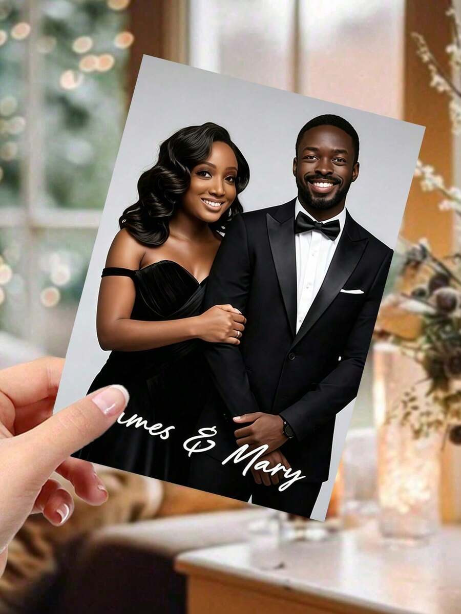 1-50pcs Customizable Party Invitation Cards, Personalized Name And Party Time Information, Personalized Party Welcome Cards, Warm Party Invitations, Suitable For Various Warm Parties, Wedding Invitations, Birthday Party Invitations, Personalized Greetings - Multicolor - View 1