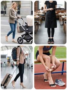Comfortable Women Breathable Toe Leg Warmers With Five-Hole Toe Separators To Prevent Friction Sweat-Wicking Anti-Slip Insoles For Office Lady Dancers And Commuters Invisible Half-Toe Leg Ideal For Outdoor Walk Wedding Party Daily Wear - Multicolor - View 9