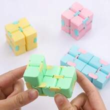 1PC Teenager Brain Teaser Cube, Fidget Toy For Mind Training And Stress Relief, Puzzle Magic Cube, Creative Infinite Cube, Macaron Candy Color, Finger Exercise Stress Relief - Multicolor - View 3