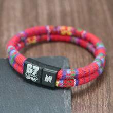 diffone Boho Ethinic Handmade Bracelet Bangle Black Magnetic Engraved Number 67 Men For Armband Wristband Jewelry Men - Bohemian Rope Bracelet - View 9