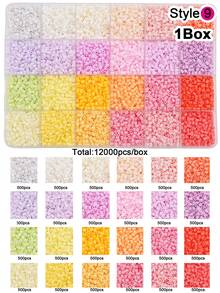 1 Box 24 Colors 2.6mm Melted Beads Set, Dot Puzzle Handmade DIY, Birthday, Graduation, Valentine's Day, Party Gift, Refill Beads Set, Multiple Colors Available - Puzzle Beads - View 19