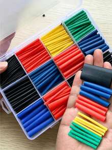 750/560/328/164/127 piezas, Juego de herramientas de pelado de tubo termorretráctil de colores - Funda aislante de cable resistente al calor, material de poliolefina, relación de contracción 2:1. Adecuado para uso doméstico y viajes al aire libre, protección de aislamiento de conexiones eléctricas industriales y automotrices. También se puede usar como herramienta para proyectos de extensión de cables. - Multicolor - Ver 2