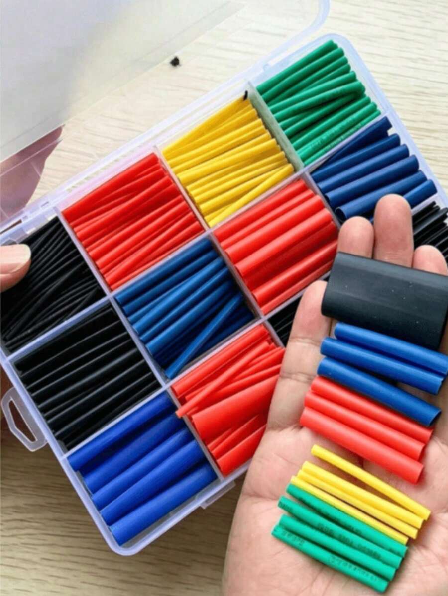 750/560/328/164/127 piezas, Juego de herramientas de pelado de tubo termorretráctil de colores - Funda aislante de cable resistente al calor, material de poliolefina, relación de contracción 2:1. Adecuado para uso doméstico y viajes al aire libre, protección de aislamiento de conexiones eléctricas industriales y automotrices. También se puede usar como herramienta para proyectos de extensión de cables.