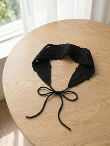 1pc Pastoral Style Woven Long Hairband, Tie Design, Decorates Bangs And Loose Hair, Suitable For Beach, Vacation, Picnic, Photo Taking, Fashionable Sweet Versatile Hair Accessory, Hair Scarf, Tie-Up Hairband - Multicolor - View 9