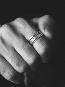 1件復古戒指，女款，適合婚禮、訂婚、週年紀念、派對、情人節及其他場合 - 銀色 - 查看 9