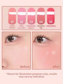 PERIPERA Syrupy Tok Cheek #01 Light Peach 1瓶 9g，暖色水光蜜桃多功能液體腮紅，不卡粉，適合暖色調膚色日常裸妝 - 001 元氣滿滿桃子 - 查看 3