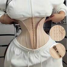 A Women'S Shaping Waist Belt With Double-Layered Reinforcement For Abdominal Control, Featuring An Adjustable Design With An External Zipper And Internal Buckle.It Is Breathable, Ultra-Thin, And Ideal For Fitness Activities - XL - View 2
