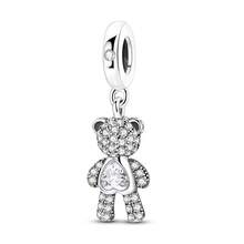 1pc Silver Plated Animal Series Forest Elephant Tiger Lion Dinosaur Zebra Sloth Rabbit Panda Pendant Beads Suitable For Bracelet Bangle Necklace Beads Suitable For DIY Jewelry Making Human And Nature Theme Beads - Silver - View 51