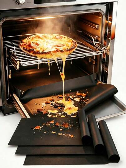 3/2/1 Pieza Tapetes para Horno, Protector de Fondo de Horno/Estufa Fácil de Limpiar, Tapetes de Horneado Resistentes al Calor y Antiadherentes, Adecuados para el Hogar y Barbacoas de Camping al Aire Libre, Protector de Horno Fácil de Limpiar, Suministros de Regreso a la Escuela, Cocina de Halloween