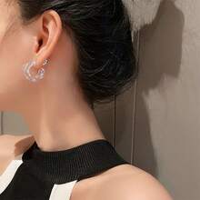Korean Transparent Acrylic Geometric C-Shaped Earrings For Women And Girls, Party Travel Jewelry Gift - C-shaped - View 2