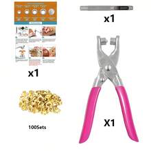 Rivet Tool Set, Includes Rivet Punch Pliers And 4.5mm (Inner Diameter) Metal Rivets, Suitable For Leather Belts, Shoes, Clothing, Crafts And More. - 4.5mm - View 13